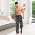 thumbnail image 6 of Top-kevin Halloween Bats Moons Star Men's Pajama Pants Super Soft Sleep Lounge Pants Pjs Bottoms with Pockets, 6 of 13