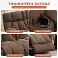 thumbnail image 3 of JONPONY Loveseat Recliner, Reclining Sofa with Cup-Holders, 2-Seater Couch for Living Room, Love Seat Manual Oversized Recliner with Ergonomic,Brown, 3 of 11