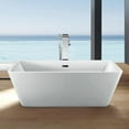 thumbnail image 2 of Ella 63 Inch Acrylic Double Ended Freestanding Tub - No Faucet Drillings, 2 of 2