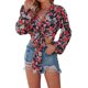 thumbnail image 4 of Txlixc Blusa de manga larga para mujeres, flor / patrón geométrico / vendaje impreso leopardo Txlixc moda, 4 of 9