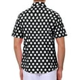 thumbnail image 3 of INSPIRE CHIC Polka Dots Pattern Shirt for Men's Point Collar Short Sleeves Printed Dress Shirts M Black, 3 of 6
