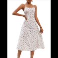 thumbnail image 1 of Vestido de Verano Floral para Mujer, Vestido Midi con Tirantes Finos y Espalda Descubierta, Vestido Bohemio para Vacaciones en la Playa. XXL, 1 of 3