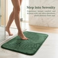 thumbnail image 2 of REGALWOVEN Shaggy Bathroom Rug, Ultra Thick Absorbent Plush Bath Mat, Non-Slip Soft Microfiber Carpet for Shower and Vanity Dark Green 32" x 20", 2 of 6