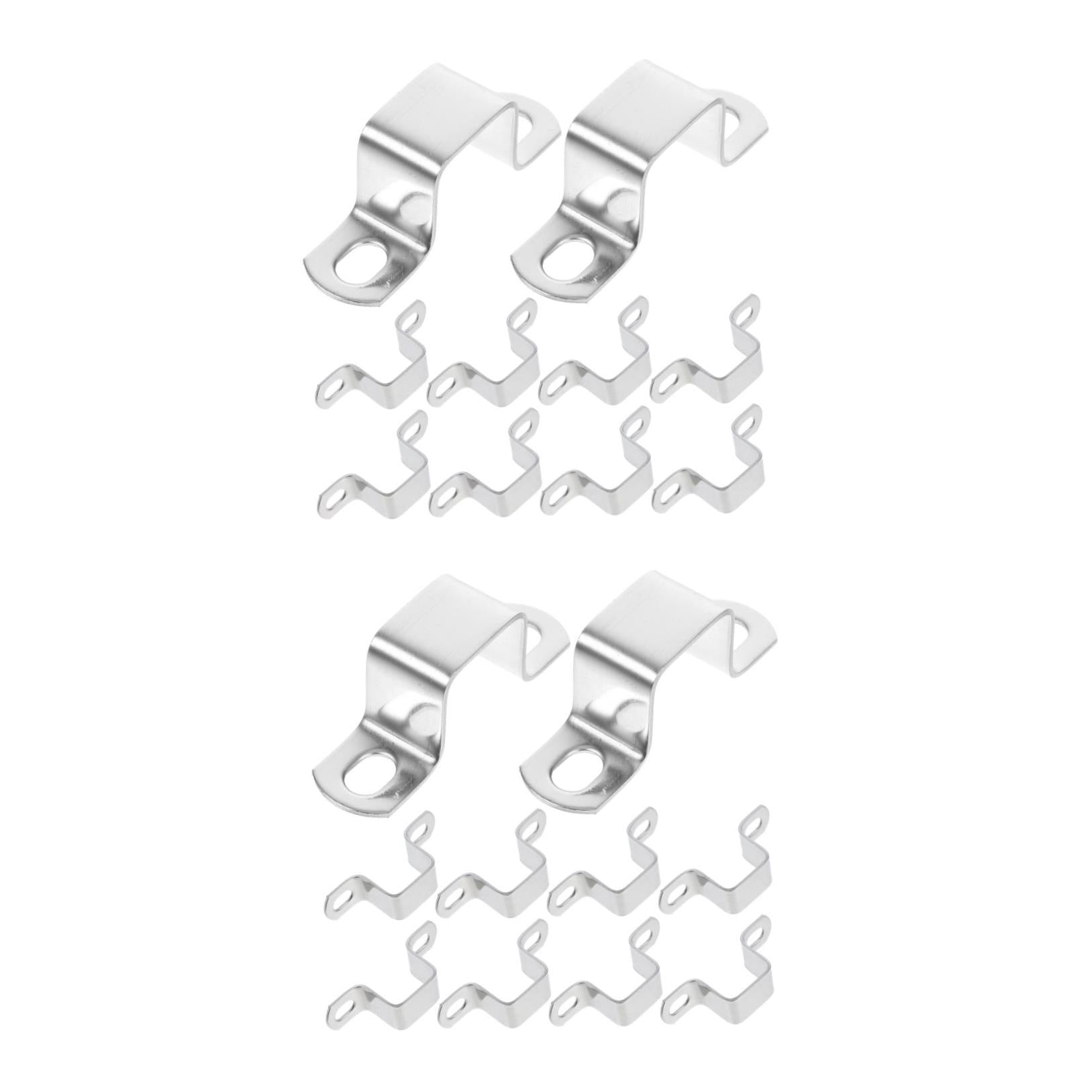 Raindrops 20Pcs Stainless Steel U-Shaped Pipe Strap Clamps Brackets for Plumbing and Securing Pipes