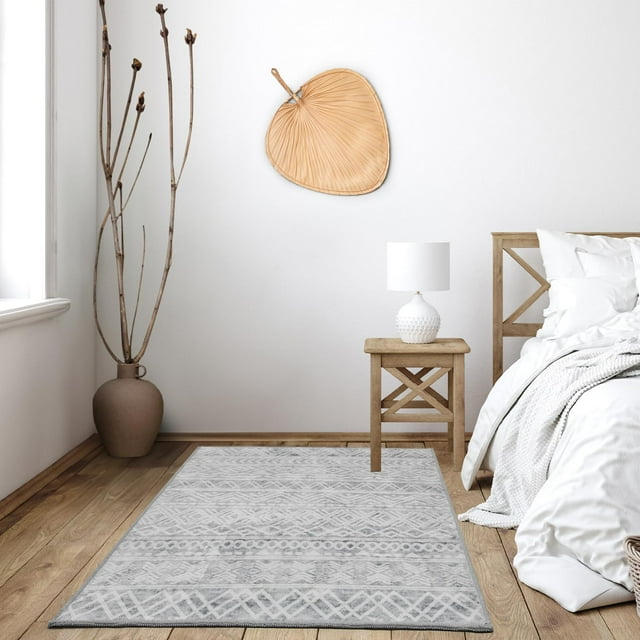 Boho Area Rug x Carpet Rugs for Living Room Bedroom MoroccanMachine Washable Rugs for Bedroom Dining Room Living Room Rug Neutral Taupe