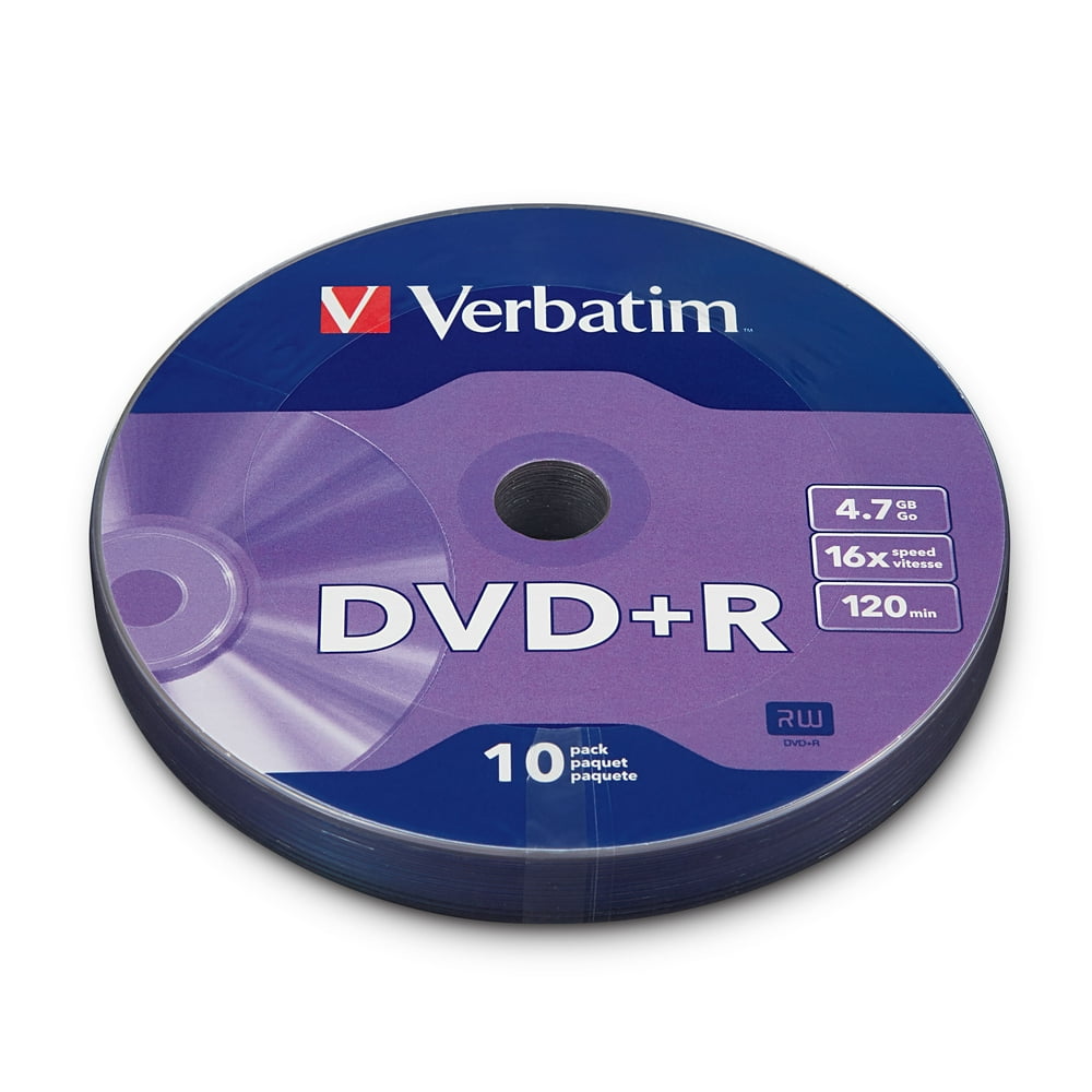 Verbatim DVD+R 4.7GB 16X Optical Recording Media with Branded Surface