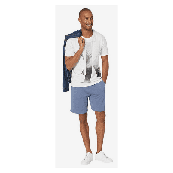 Calvin Klein Men's Haze Monogram Short-Sleeve Graphic Cotton T-Shirt, White, S