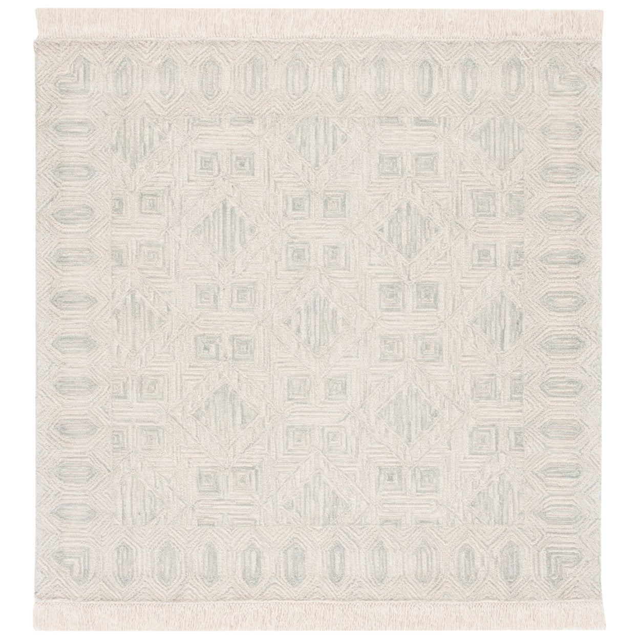 SAFAVIEH Ikat Maiara Geometric Area Rug, Ivory/Grey, 8' x 10'