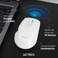 thumbnail image 3 of Mouse ACTECK OPTIMIZE FLOW MI480 Ergonomico 1600dpi 6 Botones Inalambrico USB 2.4 Ghz Blanco, 3 of 6
