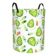 thumbnail image 2 of Xecao Kawaii Avocado Print Laundry Hamper Basket,designed for Blanket Storage and Nursery Clothes in the Bedroom, 2 of 8