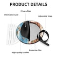 thumbnail image 4 of Santa Claus Beach Vacation Set of 2pcs PU Leather Round Suitcase Tags with Privacy Cover and Name ID Tag - Ideal for Travel Luggage, Handbags, Backpacks, School Bags, 4 of 6