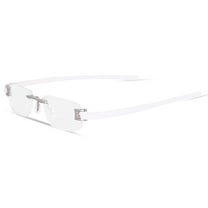 RSINC Rimless frame/eyeglass/Spectacle, Optical, Prescription, For Men And Women, Modern, Unisex, Business, Collage, Fashion, School, Ladies, Sports Silver - White 5069-51-18-140 TAG A1