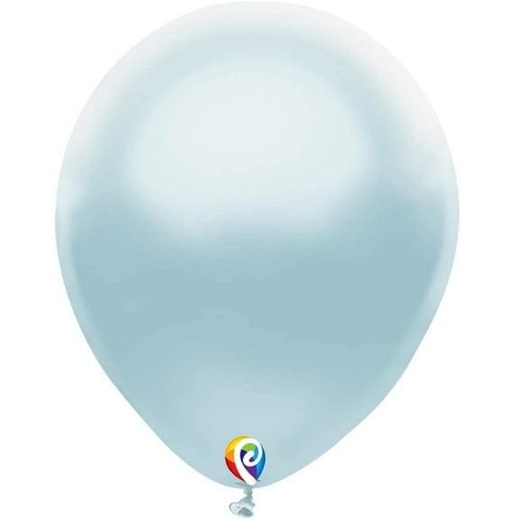 Funsational 12" Pearl Baby Blue Latex Balloons, 50ct
