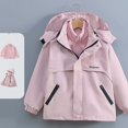 thumbnail image 2 of Afuyipoi Girls Hooded Jacket Fleece Lined Waterproof Windbreaker Winter Warm Size 3-15 Pink Size 5T, 2 of 9