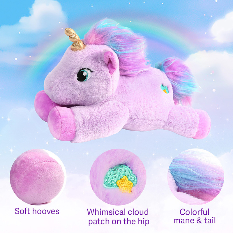 LotFancy 12 in Purple Unicorn Stuffed Animal Plush Toys for Kids, Girls, Boys - image 4 of 6