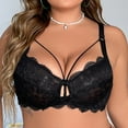 thumbnail image 3 of Women Padded Sports Bra Padded Bra Feature V-Neck T-Shirt Bra Style W-917 Black 90C, 3 of 5