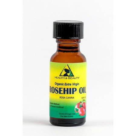 ROSEHIP SEED OIL UNREFINED ORGANIC VIRGIN COLD PRESSED PURE GLASS BOTTLE 0.5
