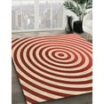 thumbnail image 2 of Ahgly Company Indoor Rectangle Patterned Neon Red Area Rugs, 8' x 12', 2 of 6