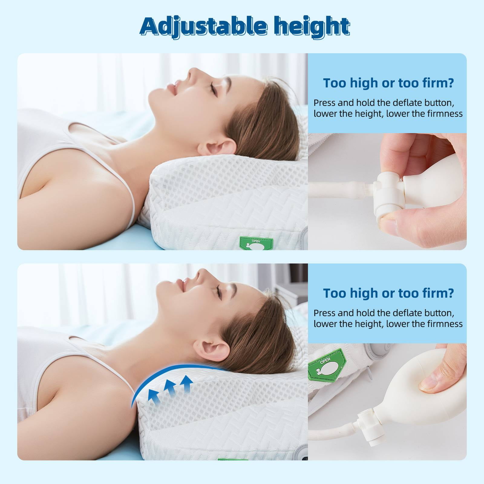 Welltop Memory Foam Pillow for Neck Pain Relief, Ergonomic