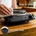 thumbnail image 6 of OVENTE Electric Countertop Single Burner, 1000W Cooktop with 6" Stainless Steel Coil Hot Plate, 5 Level Temperature Control, Indicator Light, Compact Cooking Stove and Easy to Clean, Black BGC101B, 6 of 8