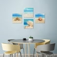 thumbnail image 4 of Beach Pictures Wall Art : Beach Theme Blue Abstract Wall Art Coastal Wall Decor for Living Room Bathroom Bedroom Ready to Hang 12" X 12"X 4 Panels, 4 of 6
