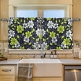 thumbnail image 2 of Yayeee Kitchen Curtains Tier Set of 2 Light Filtering 57"x36" Over Sink Window Panels, White Flower Pattern, 2 of 7