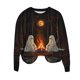thumbnail image 2 of Ailaofu Spooky Season Sweatshirts Halloween Sweatshirt Women - Halloween Graphic Crewneck Tops Casual, 2 of 5