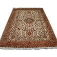 thumbnail image 1 of Wow Pestal Ivory Medallion Vaas Rectangle Area Rug Hand Knotted Wool Silk Carpet (8 x 6)', 1 of 9