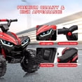 thumbnail image 2 of Kids Ride on ATV, 12V Battery Powered Electric Vehicle with Remote Control, LED Lights, High & Low Speed, Music, Horn, USB, 4 Wheeler Quad Vehicle for Boys Girls Gifts, Red, 2 of 7