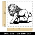thumbnail image 2 of Regal Maned Lion Walking Self-Inking Rubber Stamp Ink Stamper - Blue Ink - Small 1 Inch, 2 of 7