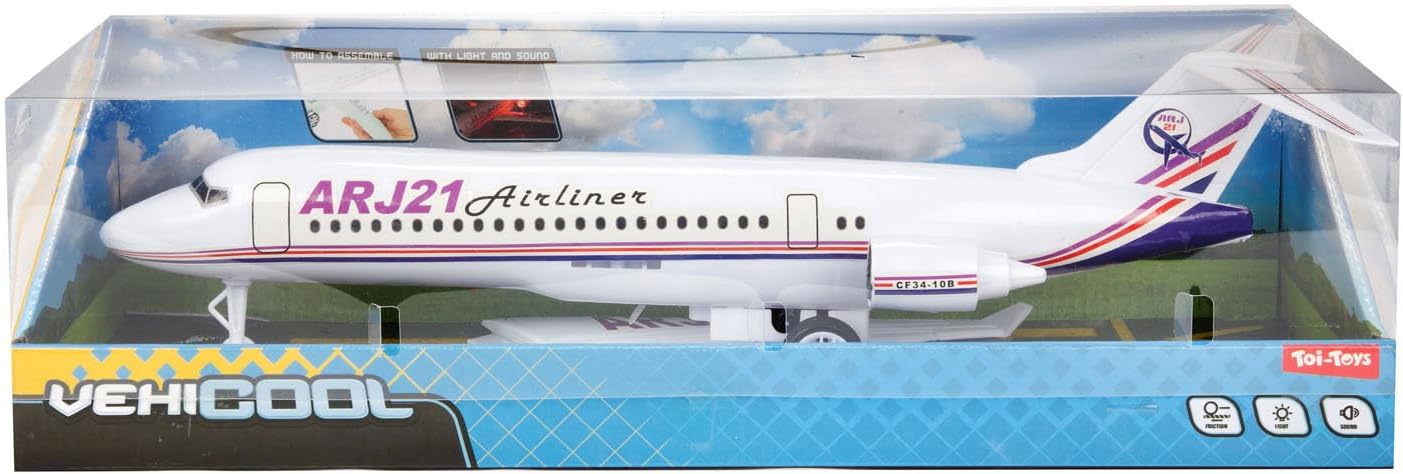 Toi-Toys passenger aircraft friction white 40 x 44 cm