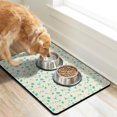 thumbnail image 2 of Summer Beach Palm Trees Dog Food Mat Featuring Tropical Paradise and Minimalist Palm Tree Patterns – Waterproof, Quick Dry, Easy Clean Pet Feeding Mat, 2 of 7