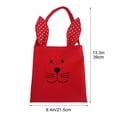 thumbnail image 3 of FYHALE Easter Bunny Ear Gift Bag Linen Tote Handbag 13x8" Reusable Festival Party Packaging Bag for Easter Gifts Candy Decoration, 3 of 6