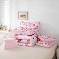 thumbnail image 2 of Erosebridal Cute Plaid Bow Bedding Full Size, Cherry Fruit Bedding Sets Full Size, Princess Love Heart Decor, Reversible, 2 of 3