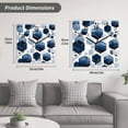 thumbnail image 5 of Navy Blue Marble Wooden Wall Clock Silent Non Ticking, Gold White Geometric Hexagon Modern Square Wall Clocks Battery Operated, Decor Clock for Home Office, Living Room, Kitchen, 12 Inch, 5 of 9