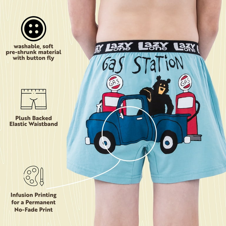 Great White Fart Men's Boxer Briefs - Little Blue House US