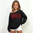 thumbnail image 2 of JAJAHO Brooklyn Shirt Girls Off The Shoulder Sweatshirt Sizes 3-14 Kids Asymmetrical Long Sleeve Street Pullover Tops, 2 of 5