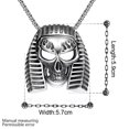thumbnail image 3 of QQTDFG Stainless Steel Necklace Pendant Egypt Pharaoh Biker 23" 3.5MM Lobster B213-default, 3 of 7