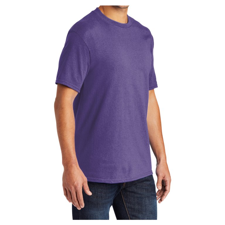 Mens Core Blend Cotton/Polyester Tee Shirt Purple 3XL
