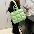 thumbnail image 3 of Bolso para Mujeres Tote Nube Suave Gran Capacidad Cierre Hombro Con Transporte Color Sólido, 3 of 9