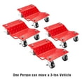 thumbnail image 2 of Pentagon Tool 83-DT5497 5046 Commercial Grade Tire Dolly Tire Skates, Red - Pack of 4, 2 of 6