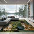 thumbnail image 2 of ODIKA 8'x10' Washable Area Rug Durable, Non-Slip Jungle Border Insect Motifs Patterned Eclectic Motif Scatter for Living Room, Under Sectional, Family, 2 of 7