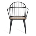 thumbnail image 3 of GDF Studio Industrial Dining Chairs with Wooden Seats, Arched Backs, and Metal Frames, Light Birch+Black, Set of 2, 3 of 14