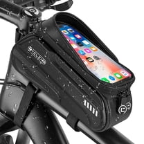 AUTOWT Bike Front Frame Bag - 1.5L Waterproof Pouch with Reflective Design & TPU Touch-Screen