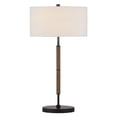 thumbnail image 3 of Evelyn&Zoe Simone 25" Industrial Metal Table Lamp with White Drum Fabric Shade, 3 of 6