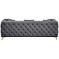 thumbnail image 4 of Meridian Furniture Kingdom Grey Velvet Sofa, 4 of 11