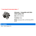 thumbnail image 2 of Alternator - Compatible with 2006 - 2008 Cadillac DTS 2007, 2 of 2