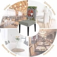 thumbnail image 5 of muroi Grey Gnomes Christmas Dining Room Chair Covers Set of 6, Stretch Kitchen Chair Cover Protector, Xmas Tree Balls Snowflake Chair Slipcovers RemovableSeat Cover for Party Banquet, 5 of 7