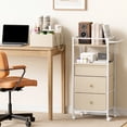 thumbnail image 4 of Baby Diaper Caddy Organizer Cart with Drawers - 3In1 Rolling Storage Cart with Wheels, Removable Diaper Caddy, Detachable Dividers - for Crib, Bedroom, Art & Craft Organizer (Off White), 4 of 8