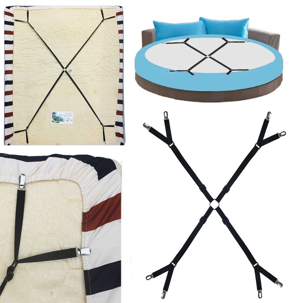 Sixtyshades One set Crisscross Adjustable Bed Mattress Fitted Sheet